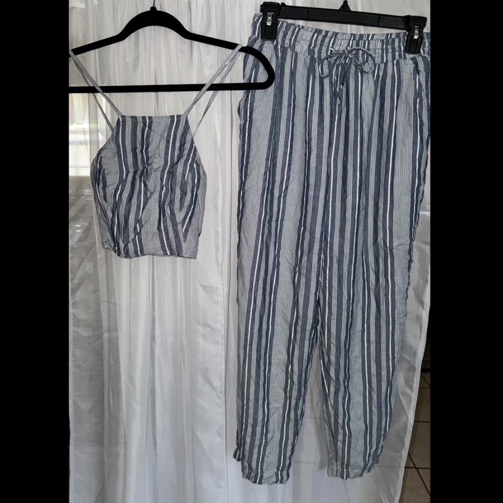 Two-piece comfy lounge tank and bottom set